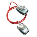 Connecteur haut tension inter-cordelettes rouge jusqu'à 6,5 mm de diamètre