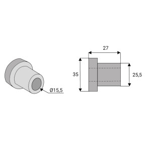 Bague épaulée 25.5 x 35 x 37 BOMFORD Bague épaulée 25.5 x 35 x 37 BOMFORD
