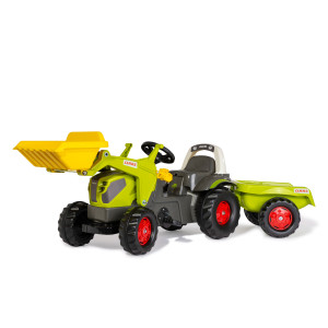 Tracteur à pédales RollyKid Claas Axos avec chargeur frontal