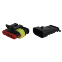 Kit de connecteurs &eacute;tanches Superseal M&acirc;le/Femelle 1,5 mm&sup2; 4 voies