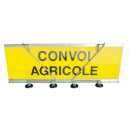 Panneau « Convoi agricole » 1200 × 400  double face + support magnétique