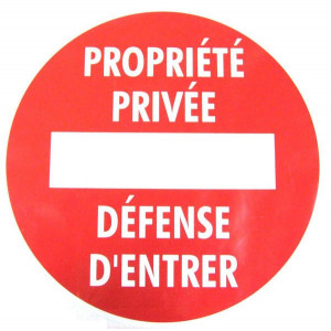Disque « Propriété privée »