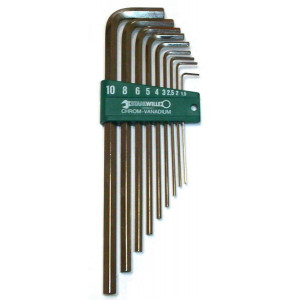 Jeu de clés STAHLWILLE mâles 6 pans de 1.5 à 10 mm longues Jeu de clés STAHLWILLE mâles 6 pans de 1.5 à 10 mm longues